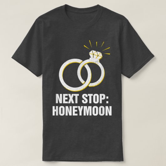 Net Stop Honeymoon Wedding Party Husband and Wife T-shirt (Design voorkant)