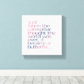 Net toen de rups dacht... canvas afdruk (Insitu (Houten vloer))