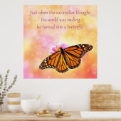 Net toen de rupsband dacht poster (Keuken)