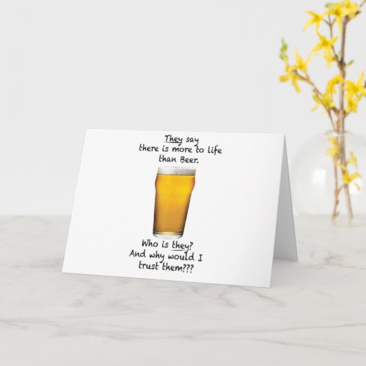 ** NET TUSSEN ONS DRINK VRIEND ** VERJAARDAG KAART (Gele Bloem)