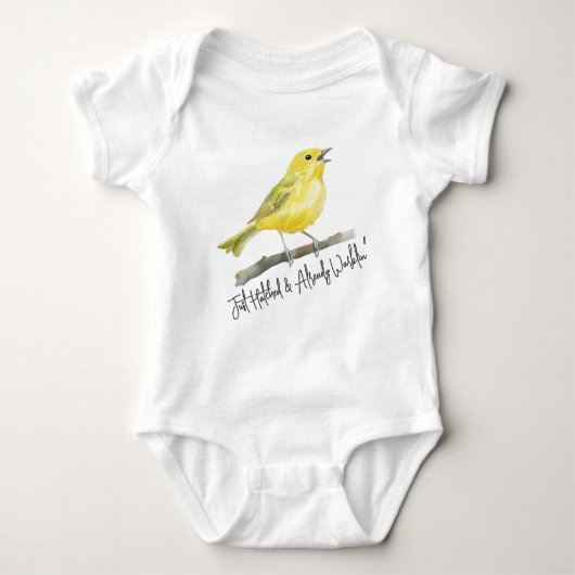 Net uitgekomen & al Warblin’ Yellow Warbler Romper (Voorkant)