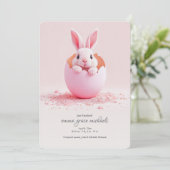 Net uitgekomen roze foto geboorte Announ Aankondiging (Staand voorkant)