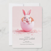 Net uitgekomen roze foto geboorte Announ Aankondiging (Voorkant)