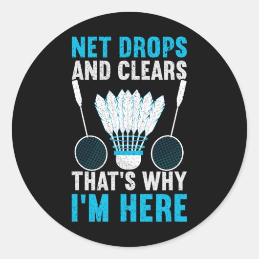 Net valt en klaart daarom ben ik hier grappig DMI Ronde Sticker (Voorkant)