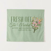 Net Van De Markt Banner Aangepast Ze Is Net Binnen Wandkleed (Voorkant (horizontaal))