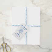 Net Van De Markt Blauwe Bruiloftsborrel Cadeaulabel (Met Touw)
