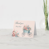 Net van de Markt Bloemen Kar Bruidsdiner Bedankkaart (Voorkant)