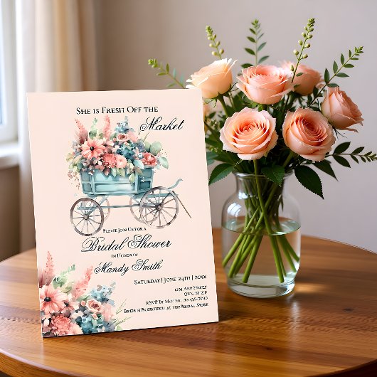 Net van de Markt Bloemen Kar Bruidsdiner Kaart