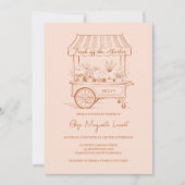 Net van de markt bloemenkraam bruidsdouche kaart (Voorkant)