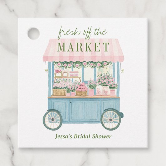 Net Van De Markt Bloemisterij Bruidsdiner Bedankjes Labels (Voorkant)