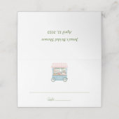 Net Van De Markt Bloemisterij Bruidsfeest Plaatskaartje (Buitenkant ongevouwen)