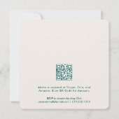 Net Van De Markt Boho Bloemige Bruiloft Borrel QR Kaart (Achterkant)