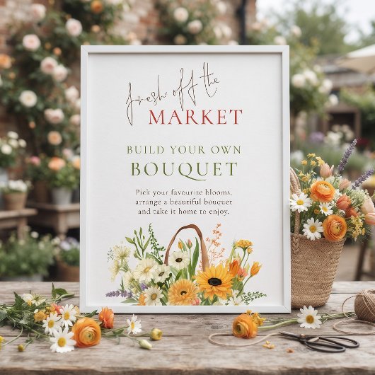 Net van de Markt Bouquet Bruidsdouche Maken Poster