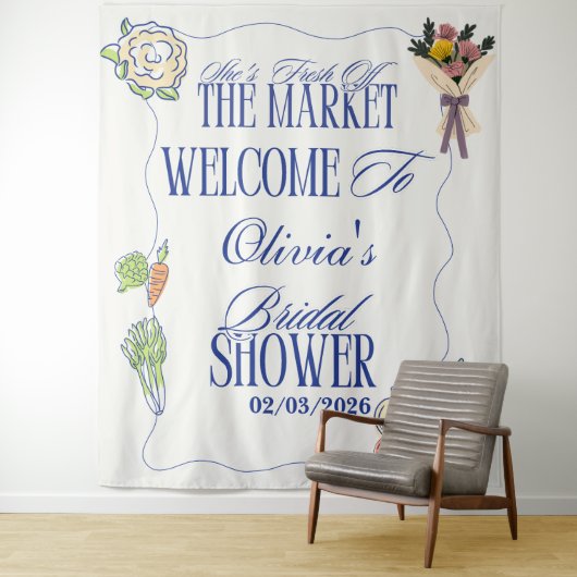 Net van de markt Bruids douche Welkom bij Wandkleed (In situ)