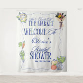 Net van de markt Bruids douche Welkom bij Wandkleed (Voorkant)