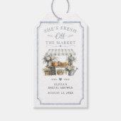 Net Van De Markt Bruidsdouche Blauw En Wit Cadeaulabel (Voorkant)
