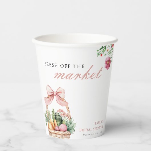 Net Van De Markt Bruidsdouche Papieren Bekers (Voorkant)