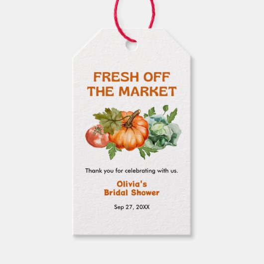 Net Van De Markt Bruidsfeest Dank Je Cadeaulabel (Voorkant)