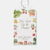 Net van de markt Bruidsfeest op de boerenmarkt Cadeaulabel (Voorkant)