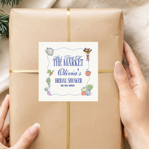 Net Van De Markt Bruidsfeest Welkom Bij Vierkante Sticker