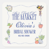 Net van de Markt Bruidsmeisjesfeest Welkom bij Vierkante Sticker (Voorkant)