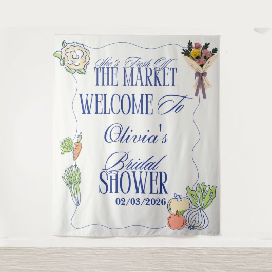 Net van de Markt Bruidsmeisjesfeest Welkom bij Wandkleed (Voorkant)