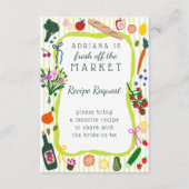 NET VAN DE MARKT Bruiloft Feest Recept Verzoek Informatiekaartje (Voorkant)