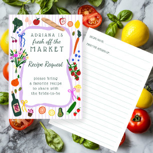 NET VAN DE MARKT Bruiloft Feestje Recept Verzoek Informatiekaartje