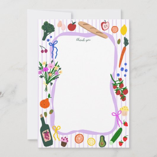NET VAN DE MARKT Cute Custom Bruidsdouche Bedankkaart (Voorkant)