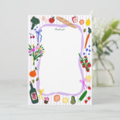 NET VAN DE MARKT Cute Custom Bruidsdouche Bedankkaart (Staand voorkant)
