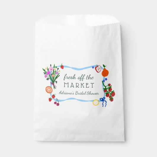 NET VAN DE MARKT Cute Custom Bruidsdouche Bedankzakje (Voorkant)