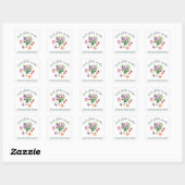 NET VAN DE MARKT Cute Custom Bruidsdouche Vierkante Sticker (Vel)