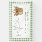 Net van de Markt Gingham Welkom Bruidsborrel Spandoek (Verticaal)