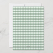 Net Van De Markt Groen Gingham Bruidsdouche Kaart (Achterkant)