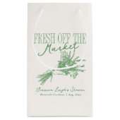 Net van de markt Groene Bruidsmeisjesborrel Klein Cadeauzakje (Achterkant)