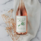 Net van de Markt Groene Bruidsmeubelshower Wijn Etiket