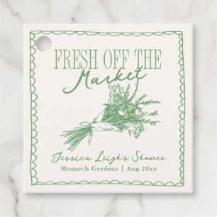Net van de Markt Groene Bruidsuitnodiging Bedankjes Labels