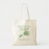 Net Van de Markt Groene Bruidsuitnodiging Tote Bag (Voorkant)