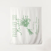 Net van de Markt Groene Bruidsuitnodiging Wandkleed (Voorkant)