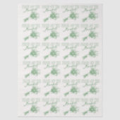 Net van de Markt Groene Bruiloftsborrel Tissuepapier (Voorkant)
