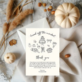 Net Van De Markt Handgetekende Bruidsdouche Bedankkaart