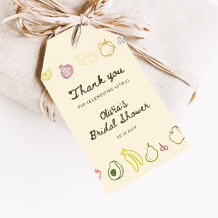Net Van De Markt Handgetekende Bruidsdouche Cadeaulabel