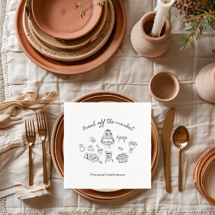 Net Van De Markt Handgetekende Bruidsdouche Servet