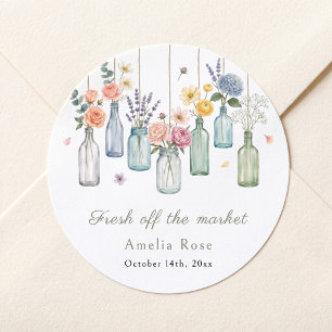Net Van De Markt Hangen Potten Bruidsdouche Ronde Sticker
