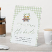 Net Van De Markt Hoe Oud Was De Bruid Bordje Reclamebord Met Voetstuk (Insitu)