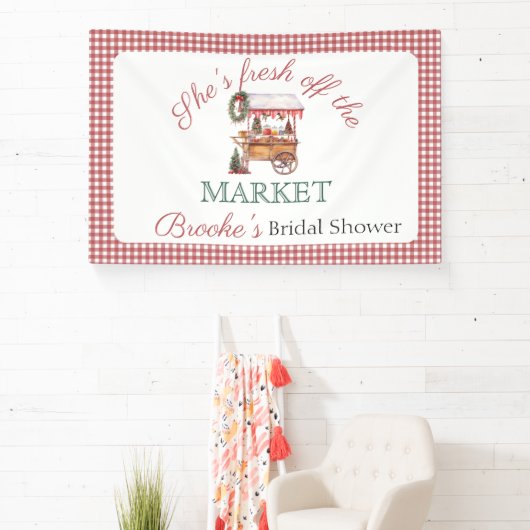 Net van de markt Kerst Bruidsdouche welkom Spandoek (Insitu)