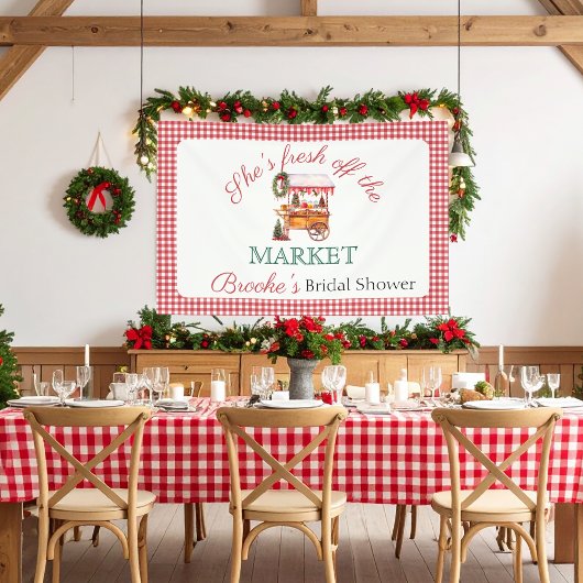 Net van de markt Kerst Bruidsdouche welkom Spandoek