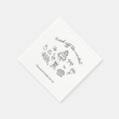 Net van de Markt met de Hand Getekende Bruidsdouch Servet (Hoek)