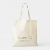 Net van de Markt – Persoonlijke Moderne Bruids- Tote Bag (Achterkant)