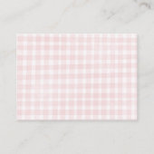 Net Van De Markt Roze Gingham Bruidsdouche Informatiekaartje (Achterkant)